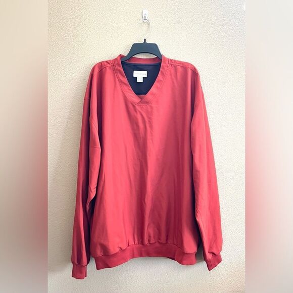 Cutter & Buck Rust Orange Windbreaker Pullover - Picture 1 of 6